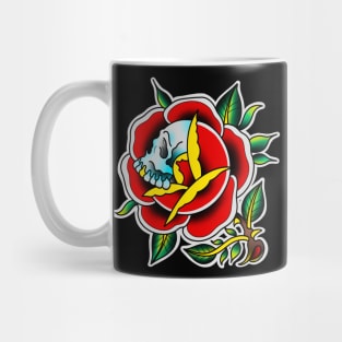 Traditional Skull & Rose Mug